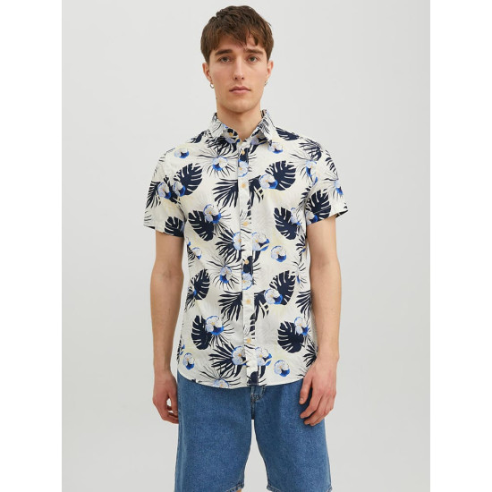 Jack and Jones Λευκό Floral Πουκάμισο - 12233624