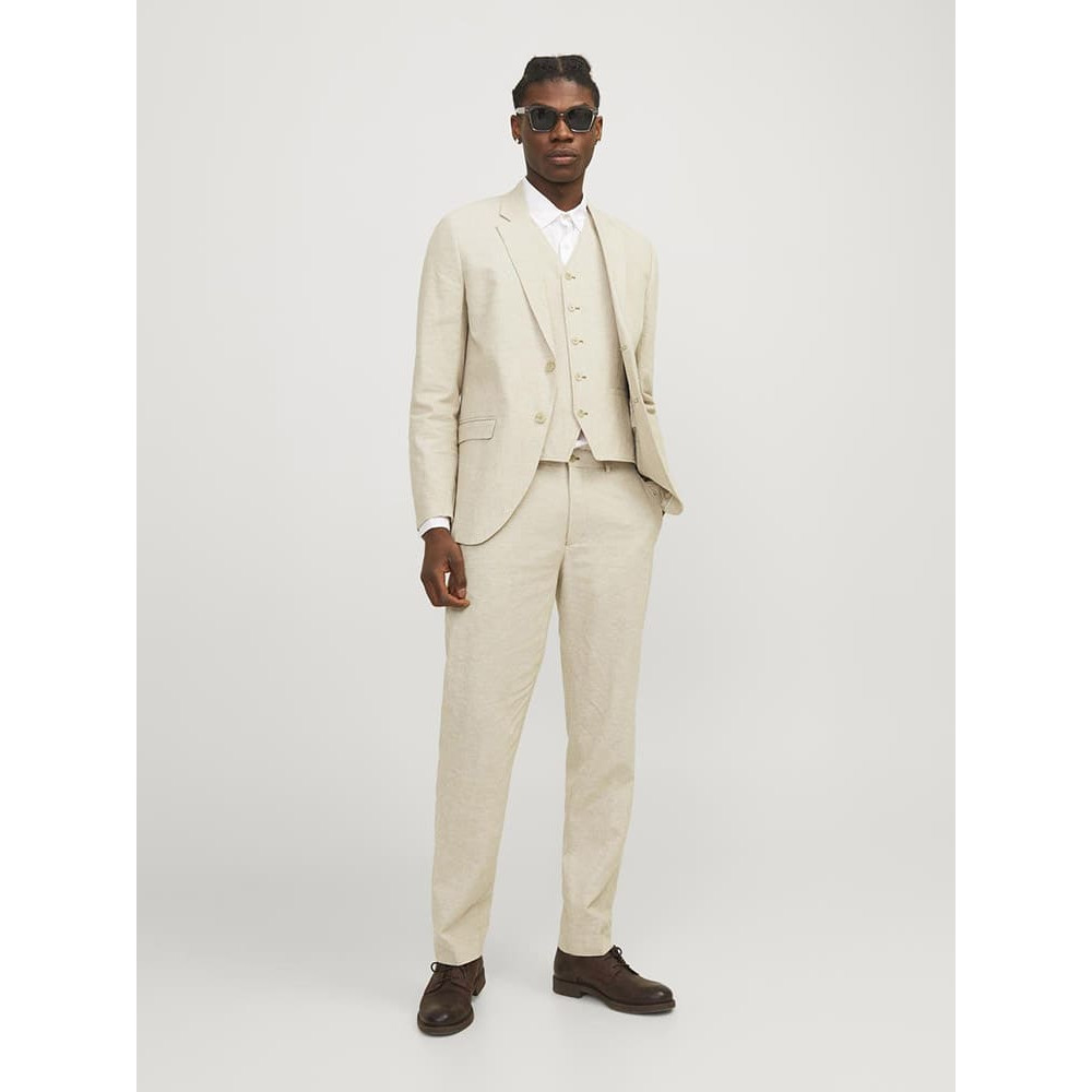 Jack and Jones Μπεζ Παντελόνι Linen - 12228724