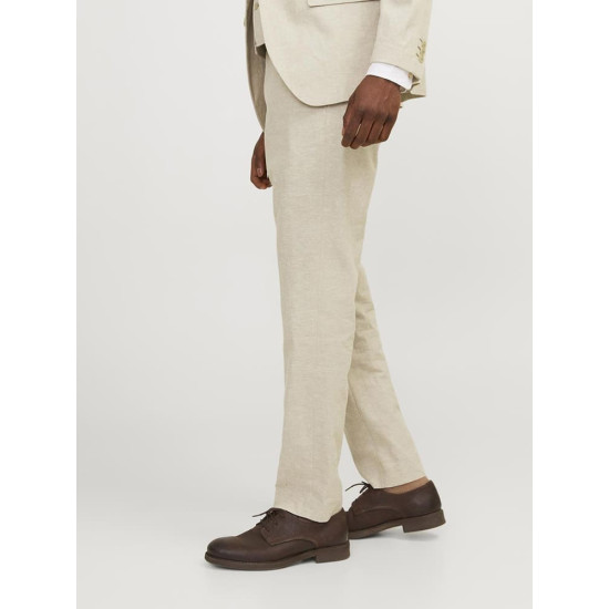 Jack and Jones Μπεζ Παντελόνι Linen - 12228724