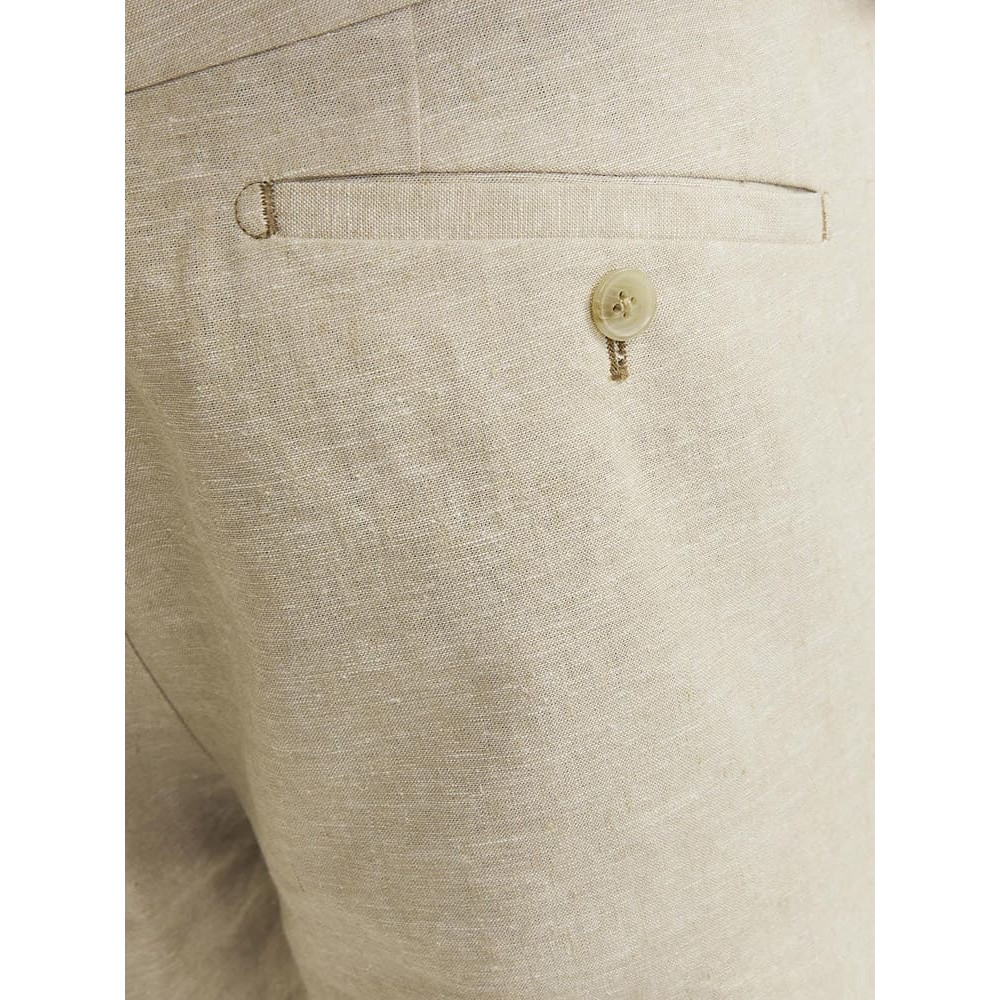 Jack and Jones Μπεζ Παντελόνι Linen - 12228724