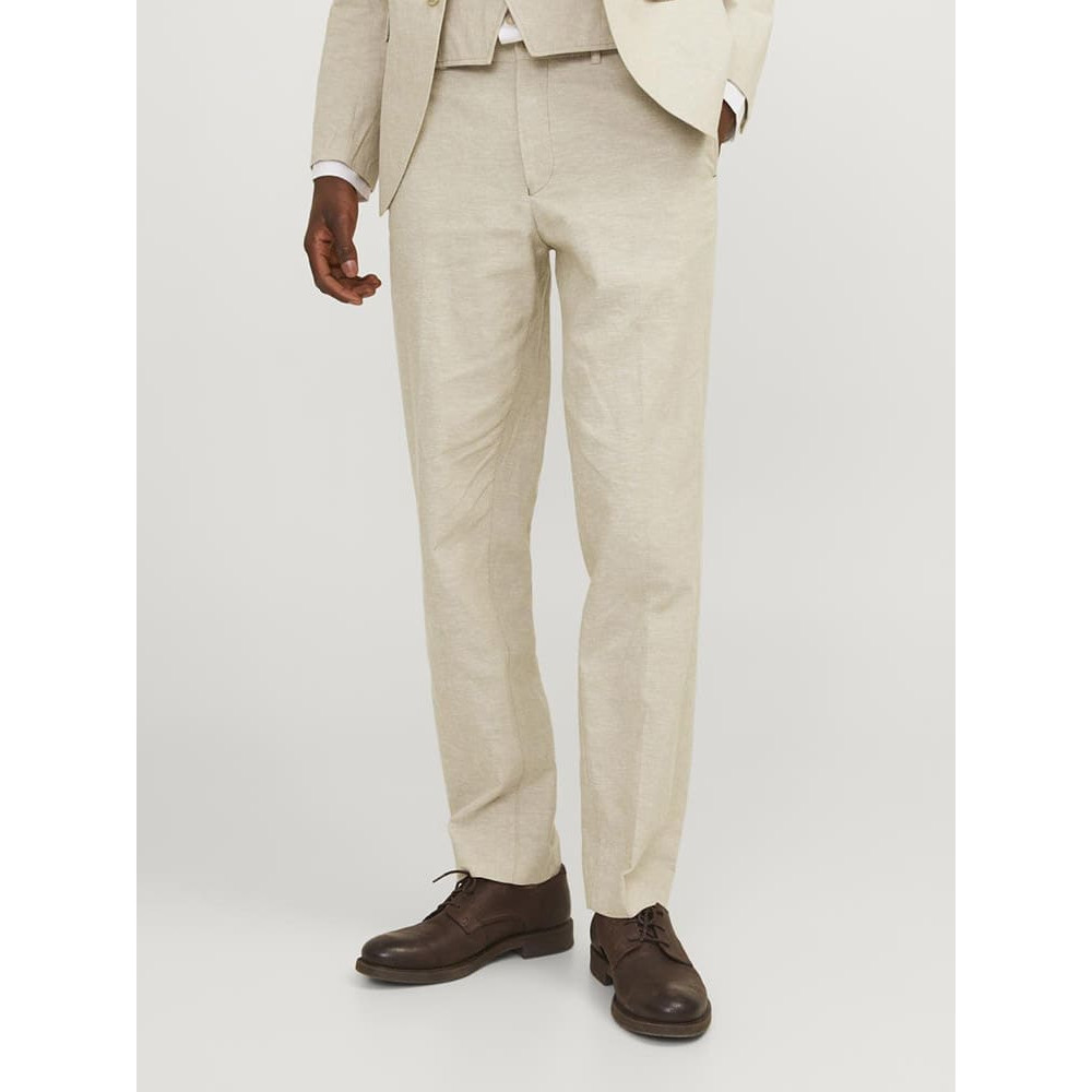 Jack and Jones Μπεζ Παντελόνι Linen - 12228724