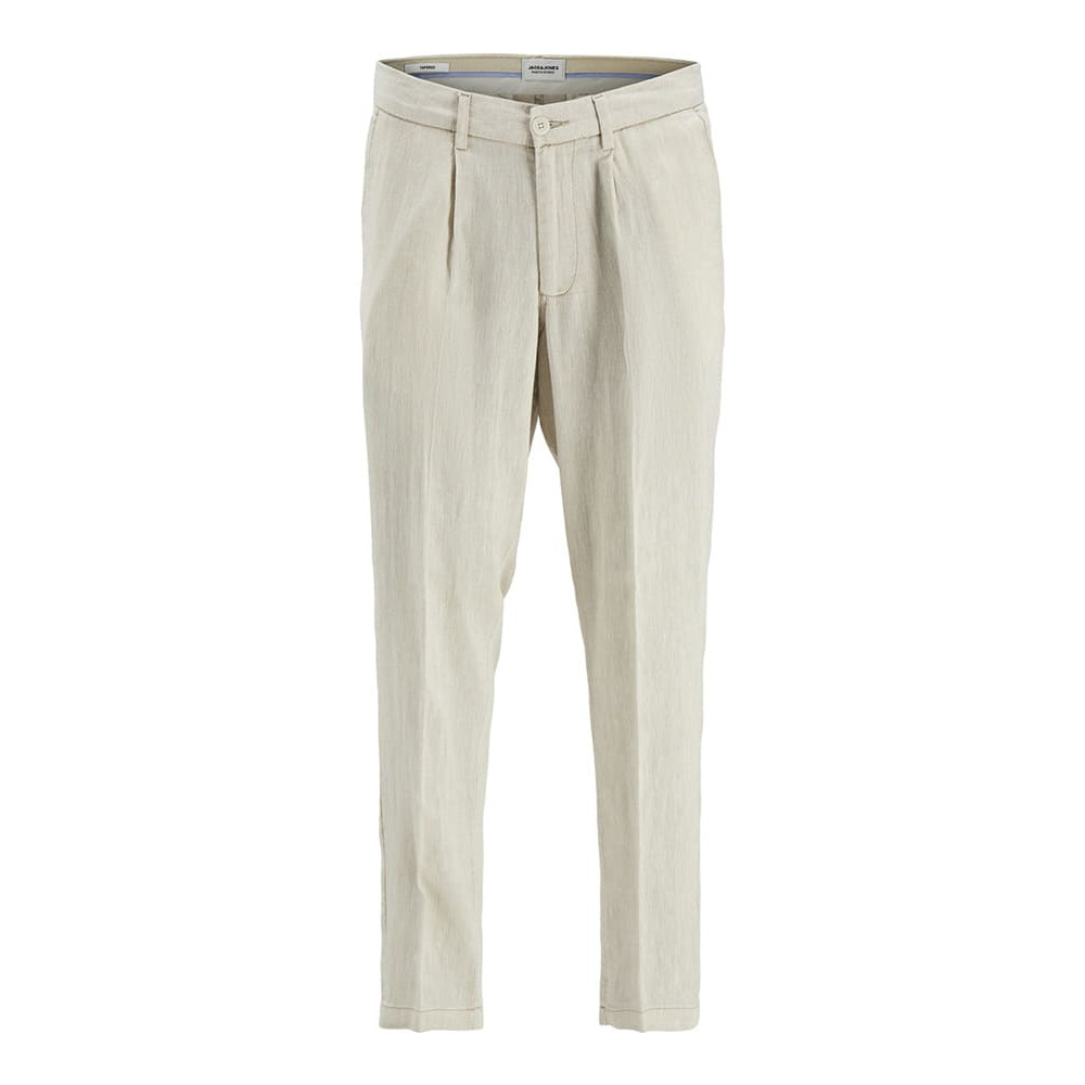 Jack and Jones Μπεζ Παντελόνι Linen Blend - 12252980
