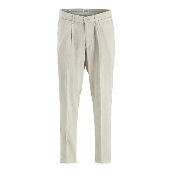 Jack and Jones Μπεζ Παντελόνι Linen Blend - 12252980