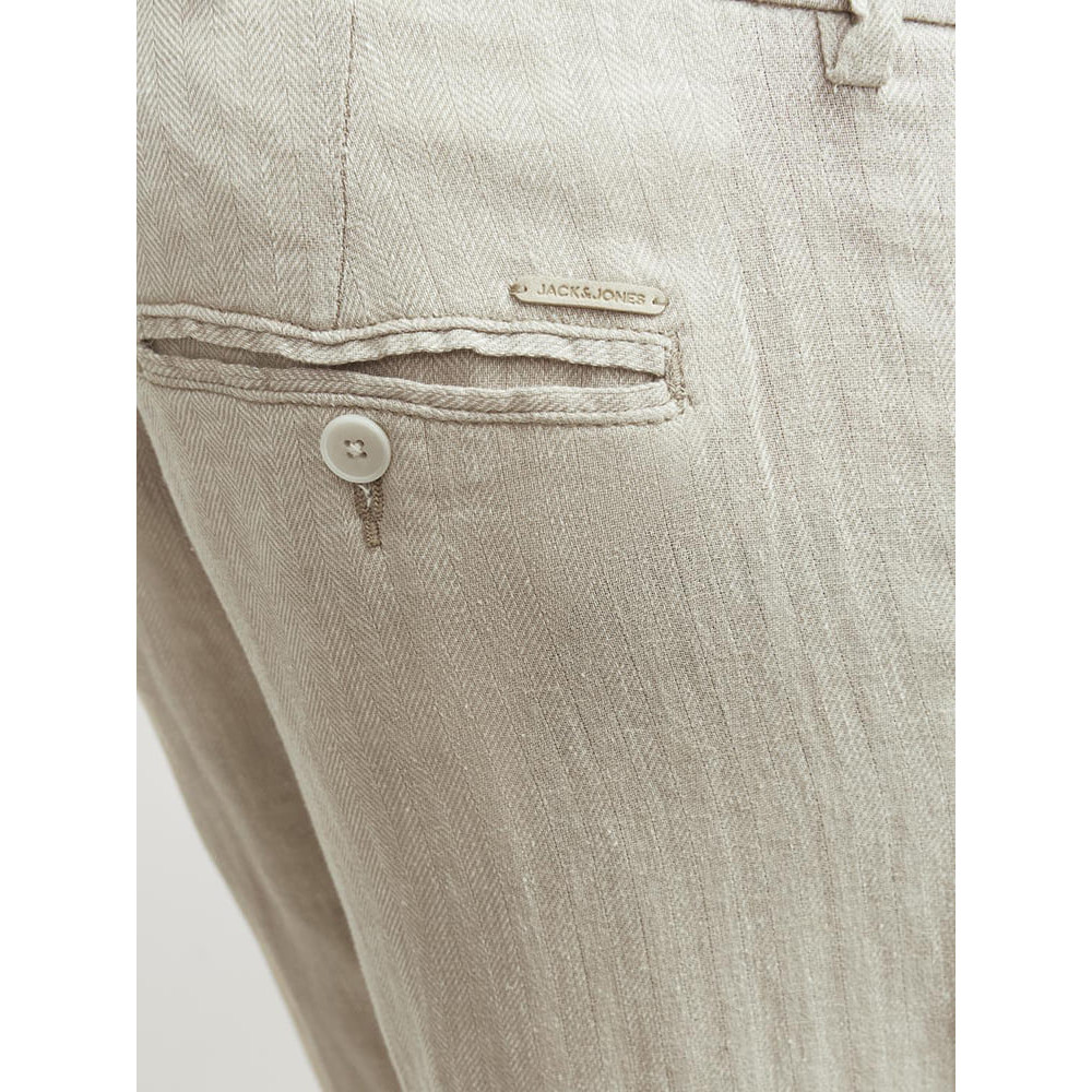 Jack and Jones Μπεζ Παντελόνι Linen Blend - 12252980