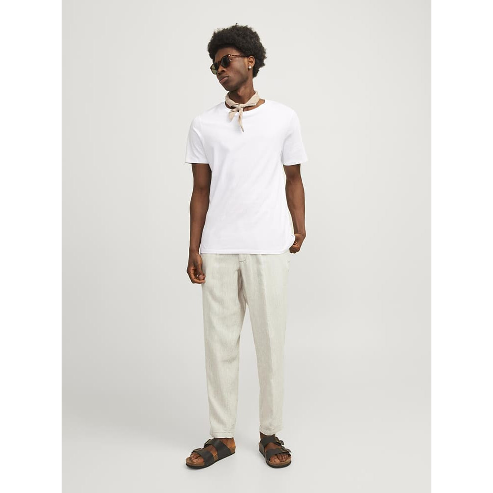 Jack and Jones Μπεζ Παντελόνι Linen Blend - 12252980