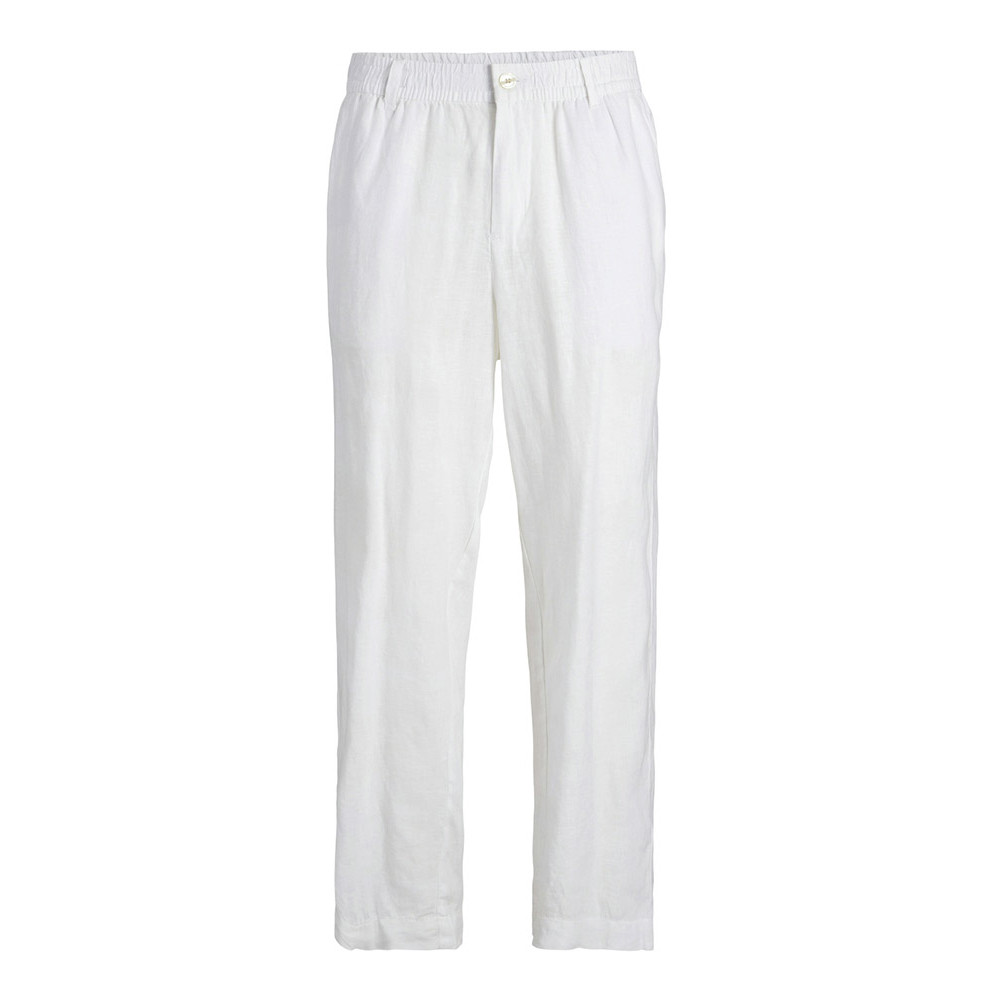 Jack and Jones Λευκό Παντελόνι 100% Linen - 12253120