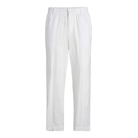 Jack and Jones Λευκό Παντελόνι 100% Linen - 12253120