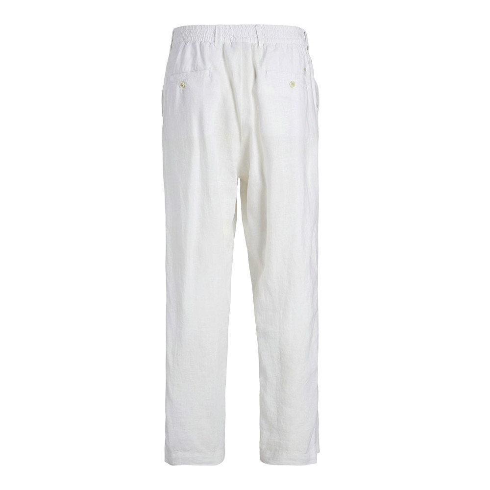 Jack and Jones Λευκό Παντελόνι 100% Linen - 12253120