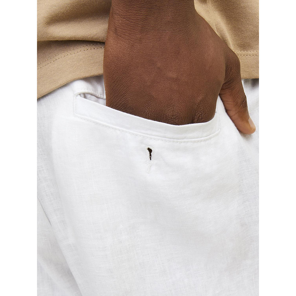 Jack and Jones Λευκό Παντελόνι 100% Linen - 12253120
