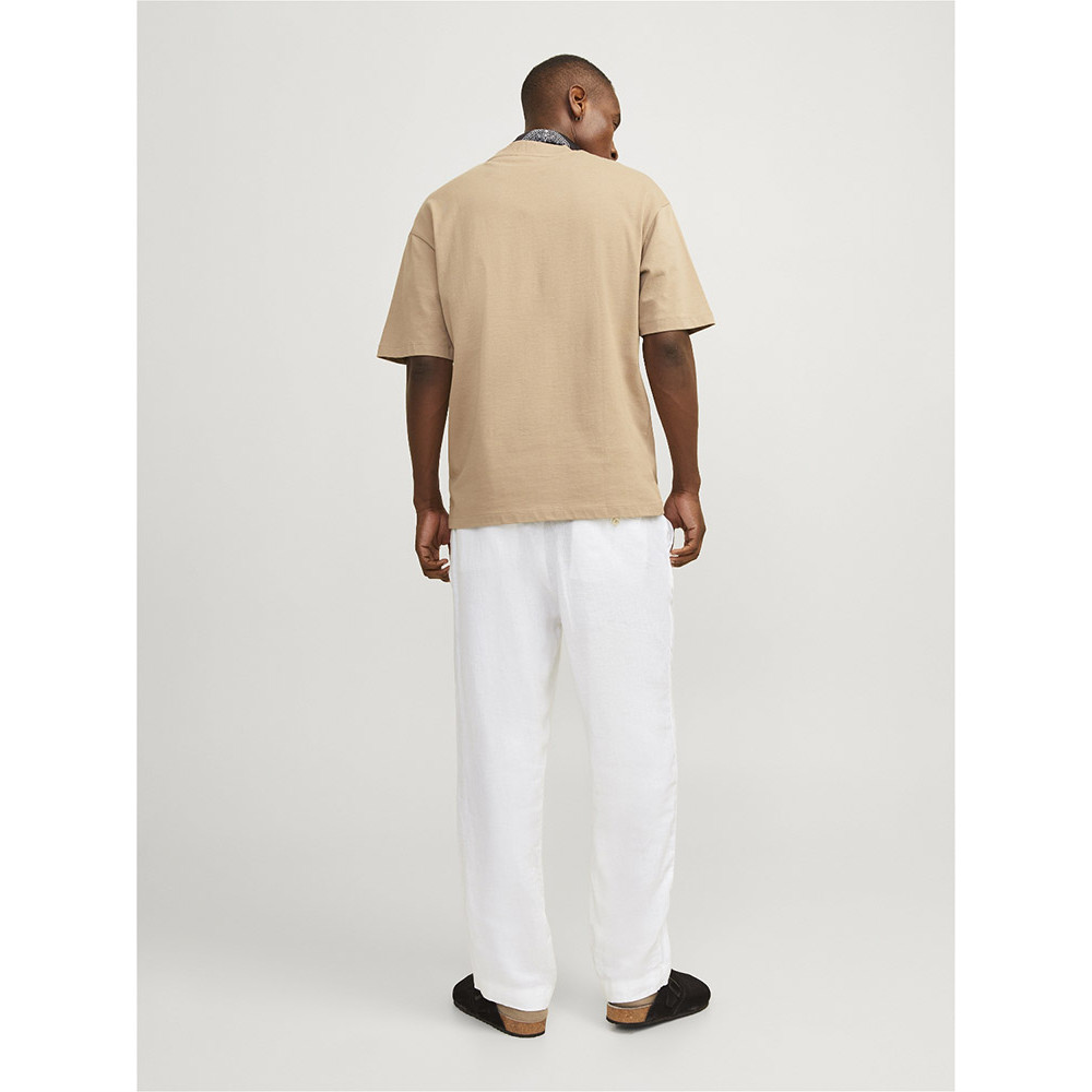 Jack and Jones Λευκό Παντελόνι 100% Linen - 12253120