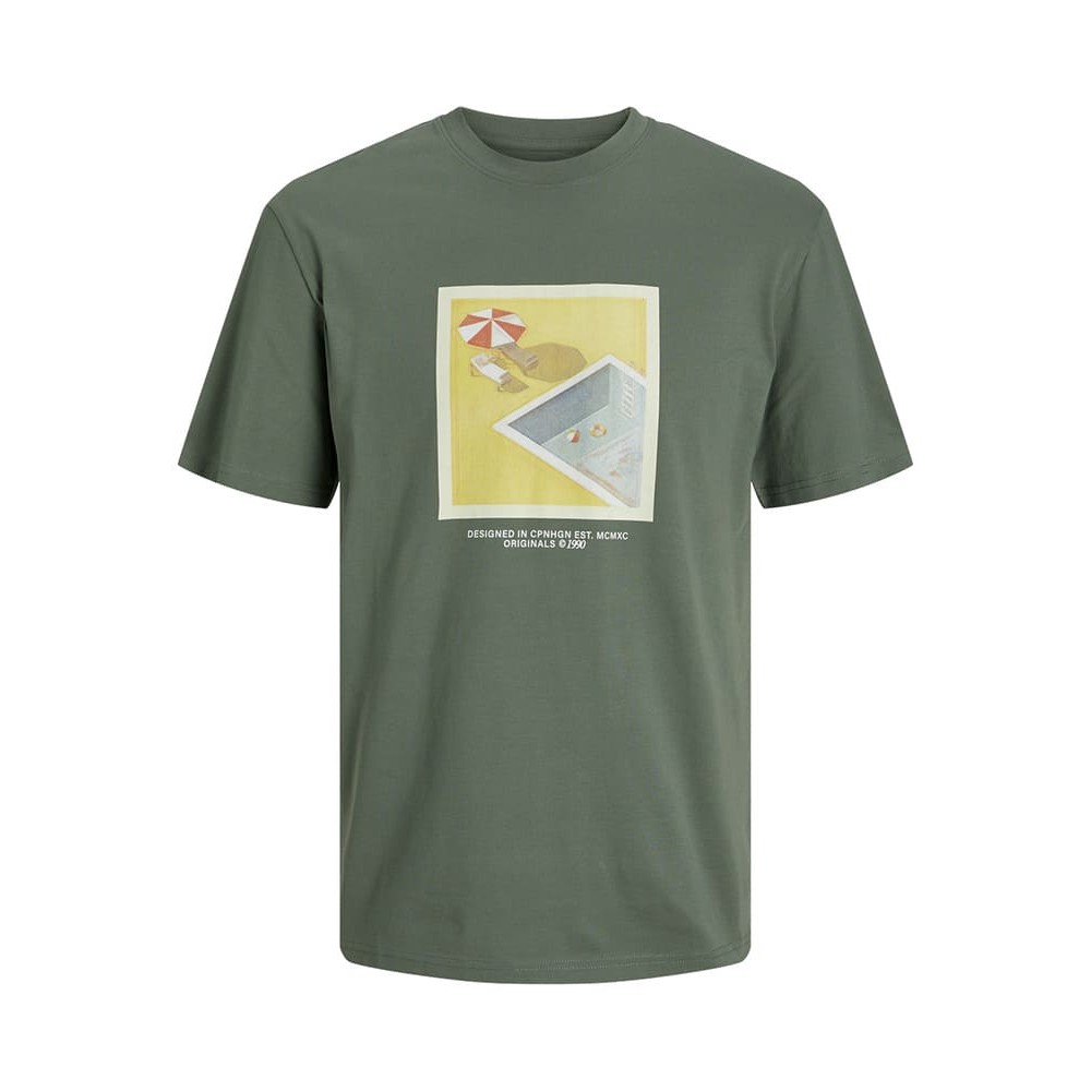 Jack and Jones Πράσινο T-shirt C Neck - 12253679
