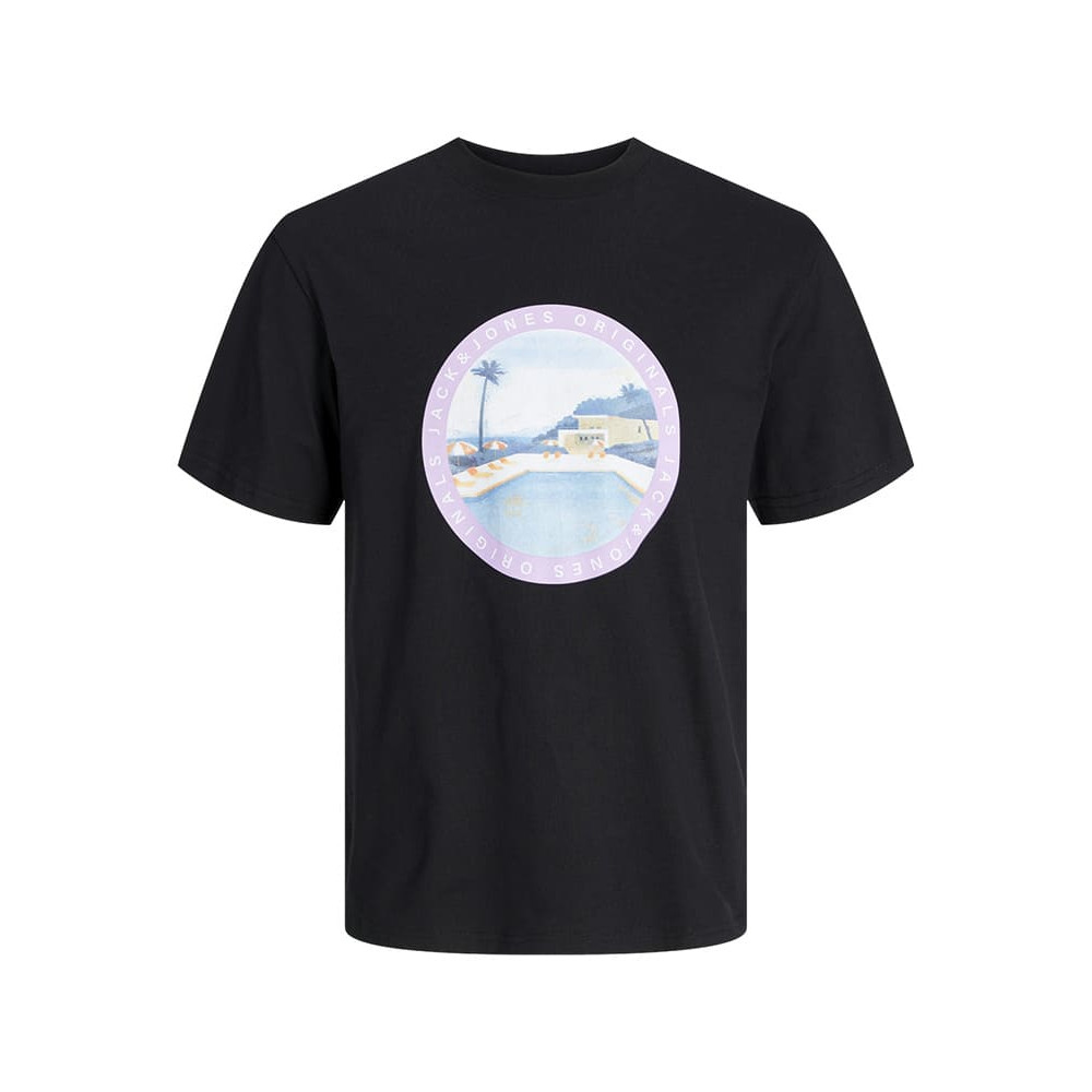 Jack and Jones Μαύρο T-shirt C Neck - 12253679