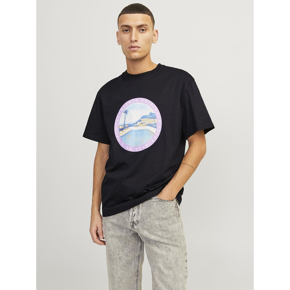 Jack and Jones Μαύρο T-shirt C Neck - 12253679