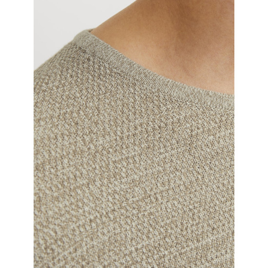 Jack and Jones Μπεζ Πουλόβερ C Neck - 12268279