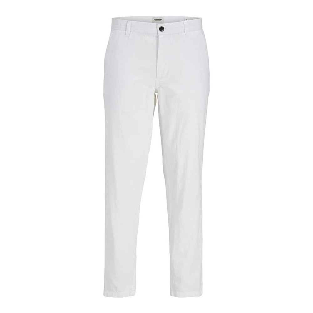 Jack and Jones Λευκό Παντελόνι Linen Blend - 12248604