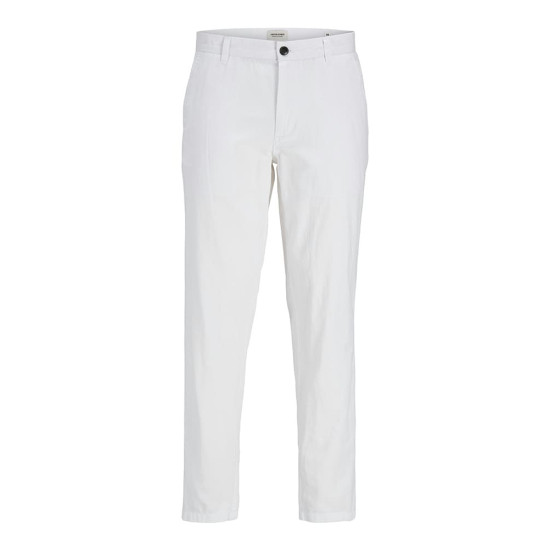 Jack and Jones Λευκό Παντελόνι Linen Blend - 12248604