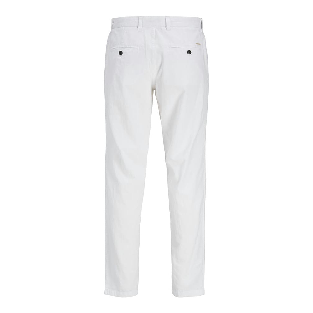 Jack and Jones Λευκό Παντελόνι Linen Blend - 12248604