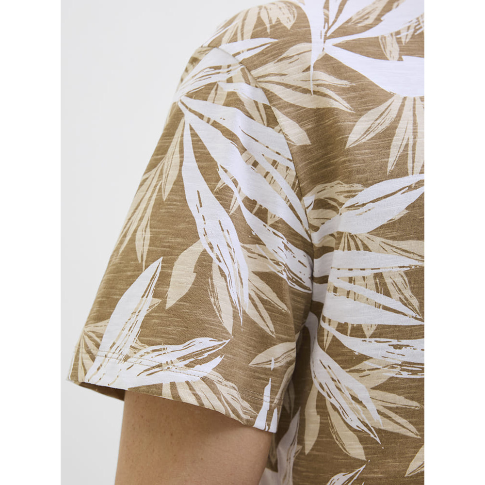 Jack and Jones Μπεζ T-shirt C Neck - 12268126
