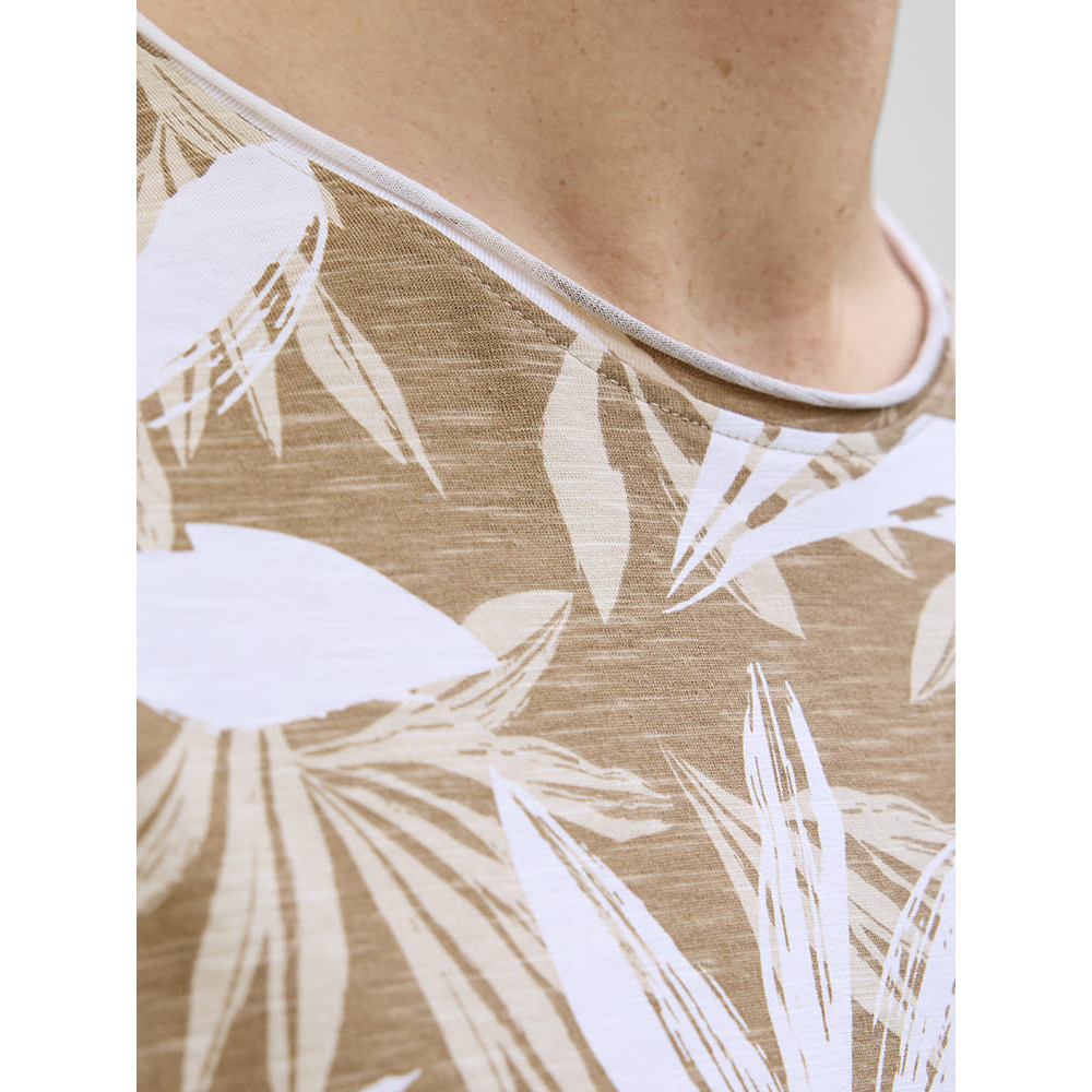Jack and Jones Μπεζ T-shirt C Neck - 12268126