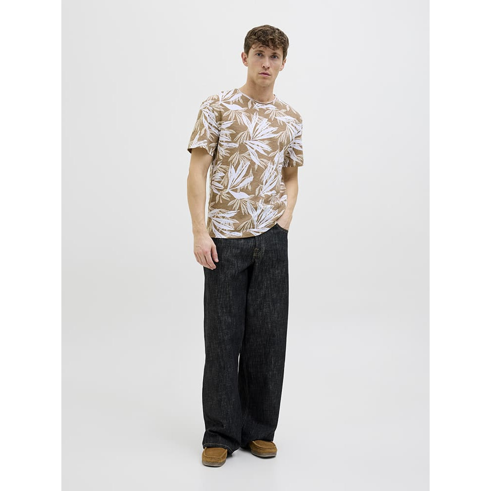 Jack and Jones Μπεζ T-shirt C Neck - 12268126
