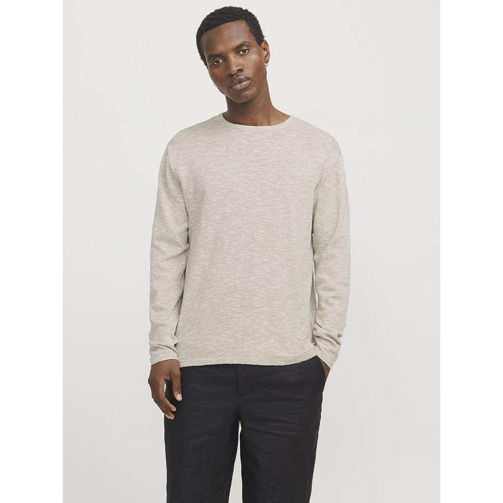 Jack and Jones Μπεζ Πουλόβερ C Neck - 12269631