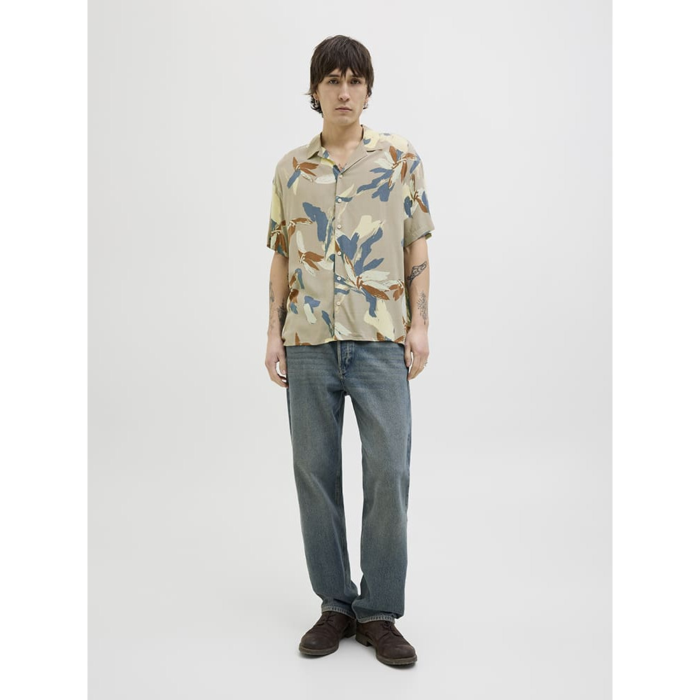 Jack and Jones Μπεζ Πουκάμισο Hawaiian - 12271111