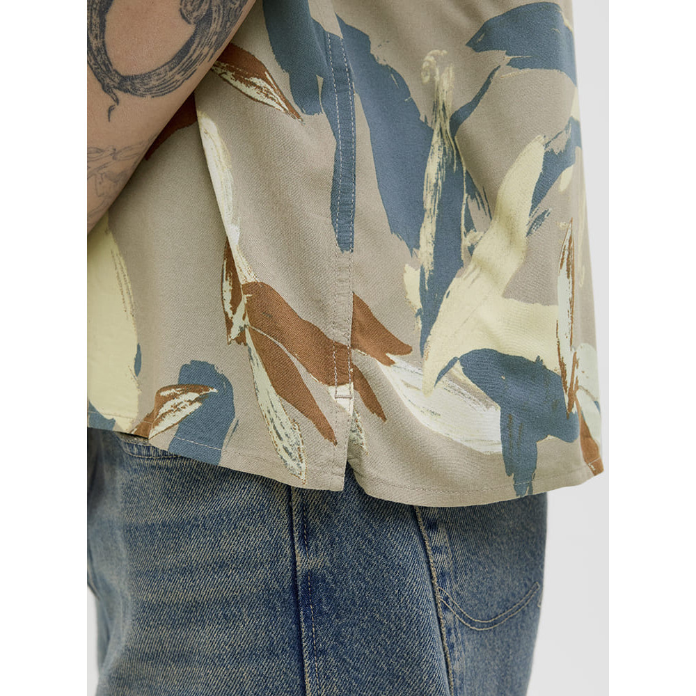 Jack and Jones Μπεζ Πουκάμισο Hawaiian - 12271111