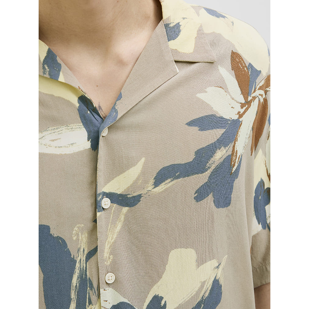 Jack and Jones Μπεζ Πουκάμισο Hawaiian - 12271111