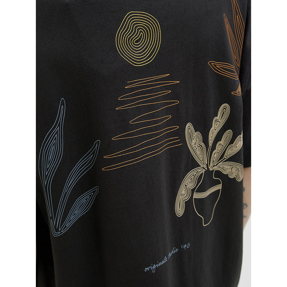 Jack and Jones Μαύρο T-shirt C Neck - 12273388