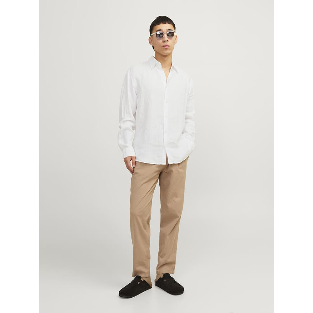 Jack and Jones Λευκό Πουκάμισο 100% Λινό - 12273907