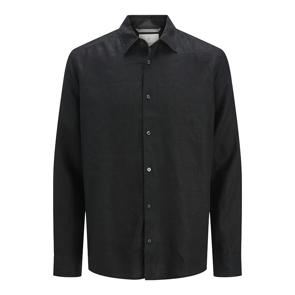 Jack and Jones Μαύρο Πουκάμισο 100% Λινό - 12273907