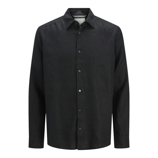 Jack and Jones Μαύρο Πουκάμισο 100% Λινό - 12273907