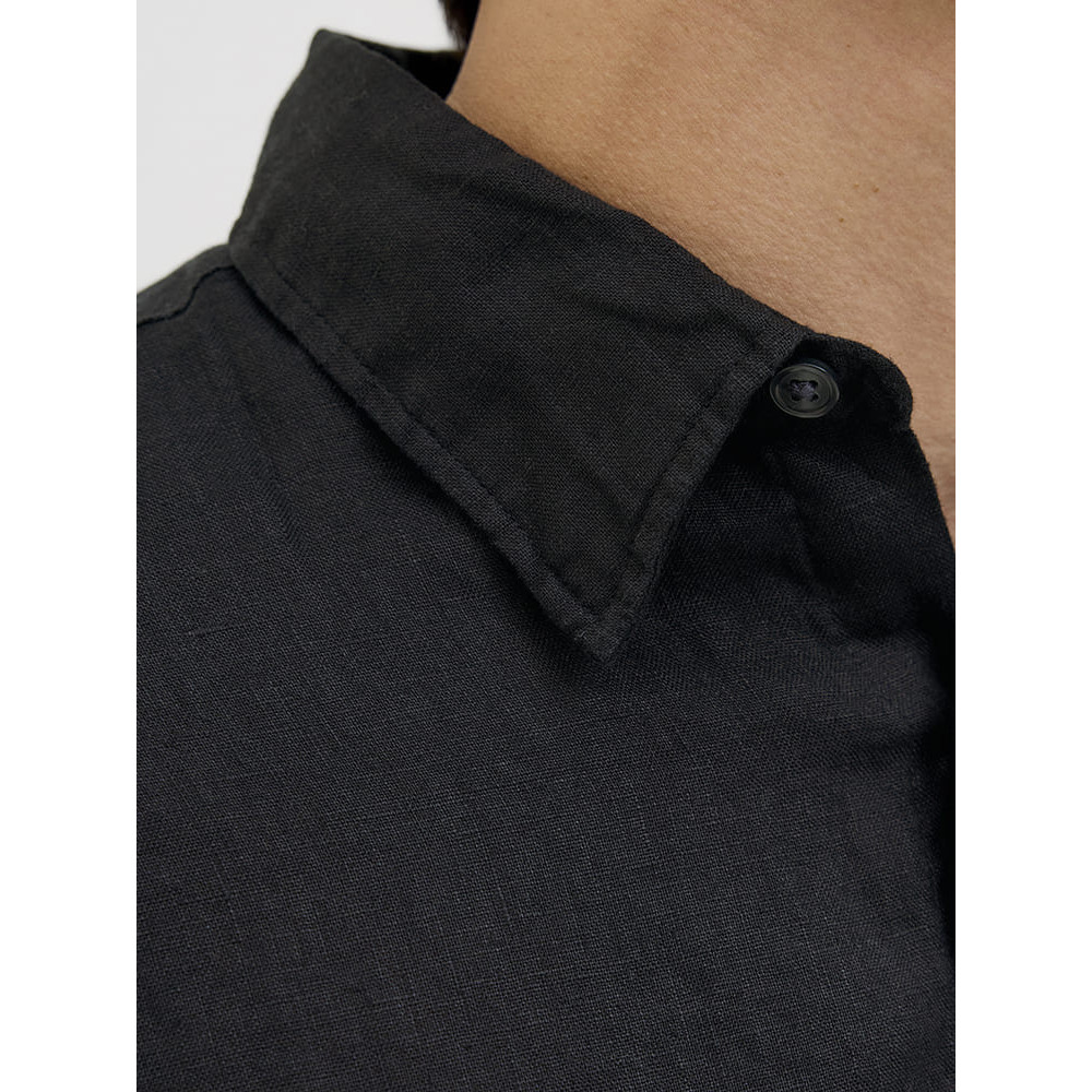 Jack and Jones Μαύρο Πουκάμισο 100% Λινό - 12273907