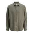 Jack and Jones Χακί Πουκάμισο 100% Λινό - 12273907