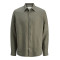 Jack and Jones Χακί Πουκάμισο 100% Λινό - 12273907