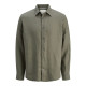 Jack and Jones Χακί Πουκάμισο 100% Λινό - 12273907