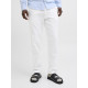 Jack and Jones Λευκό Παντελόνι Linen Blend - 12274977