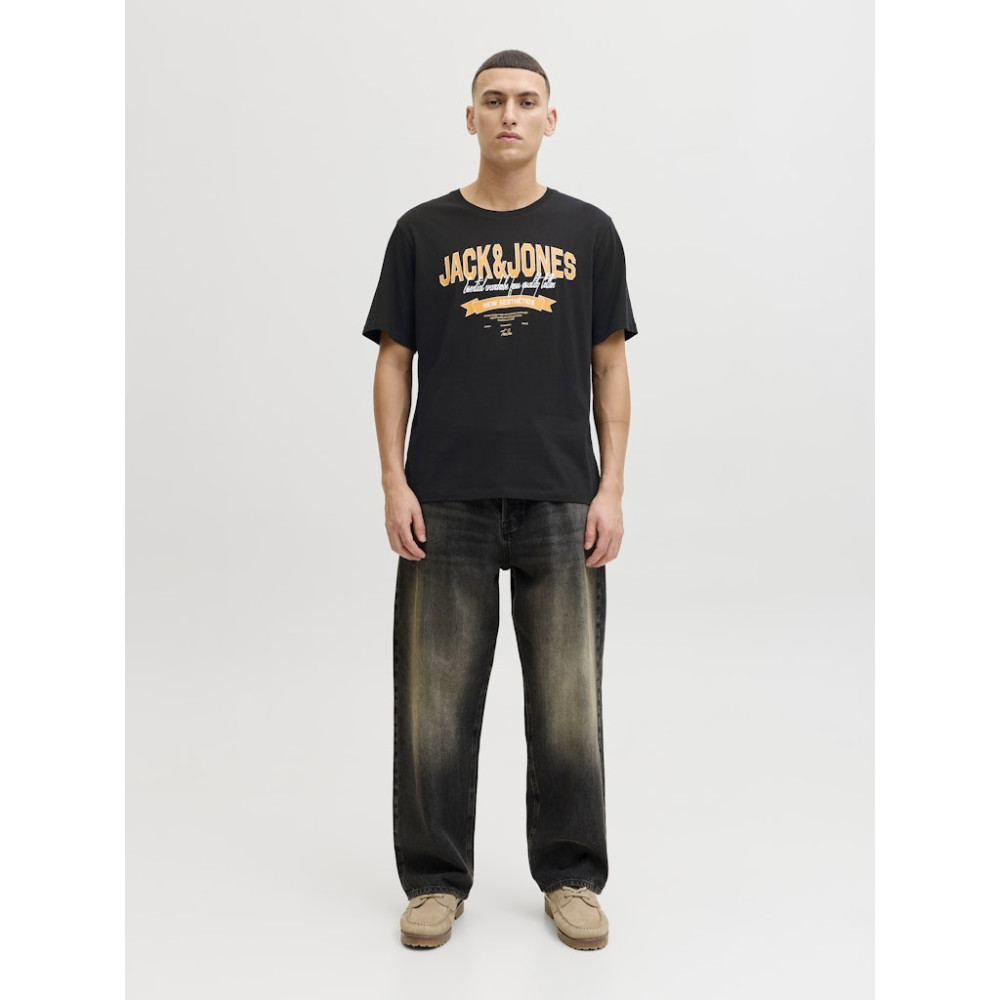 Jack and Jones Μαύρο T-shirt C Neck - 12288016