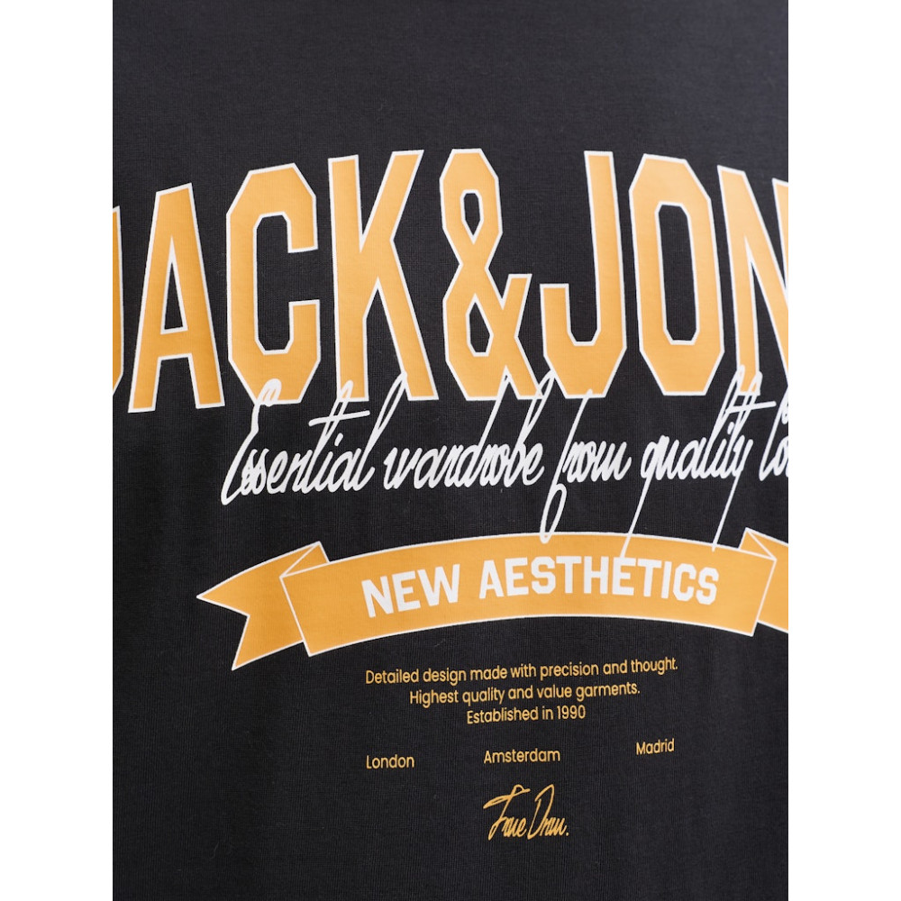 Jack and Jones Μαύρο T-shirt C Neck - 12288016