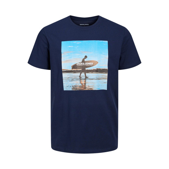 Jack and Jones Μπλε Σκούρο T-shirt C Neck - 12221007