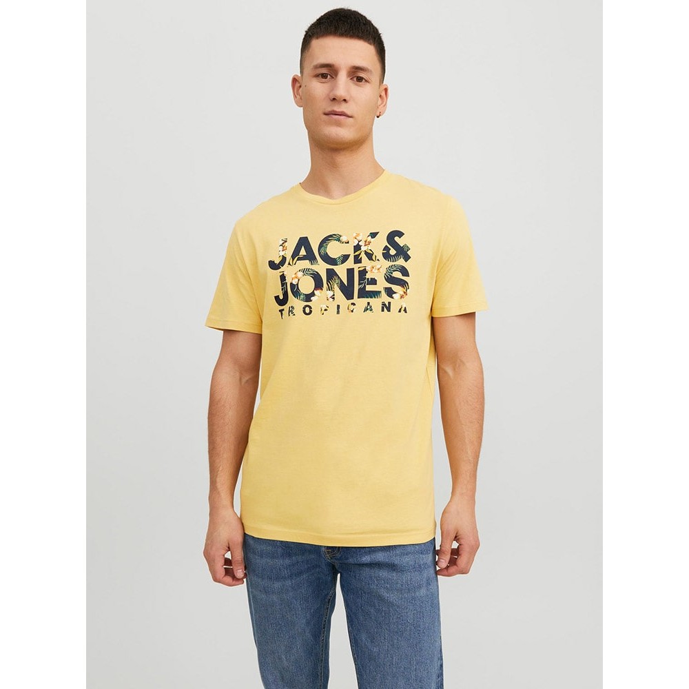 Jack and Jones Κίτρινο T-shirt C Neck - 12224688