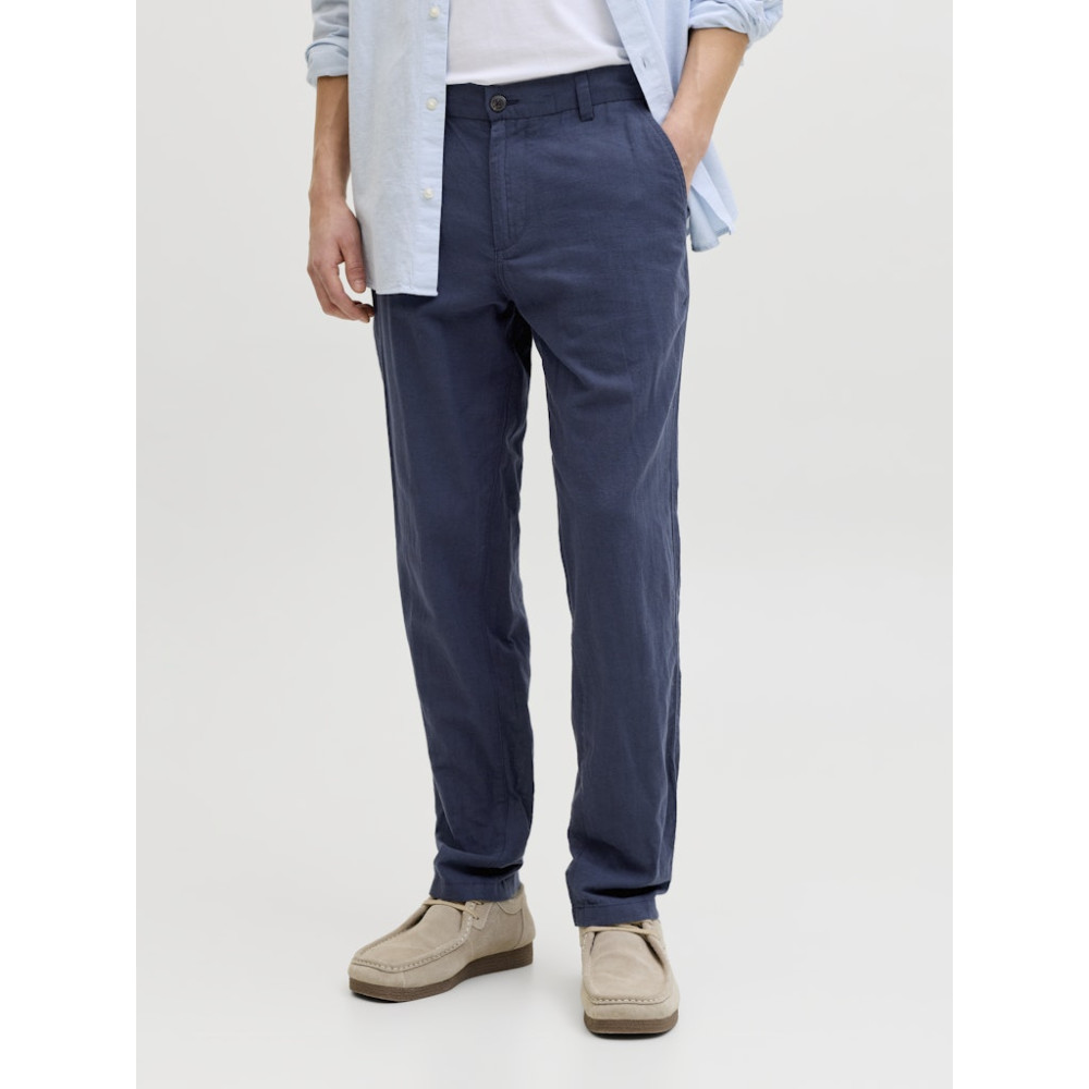 Jack and Jones Μπλε Παντελόνι Linen Blend- 12248604