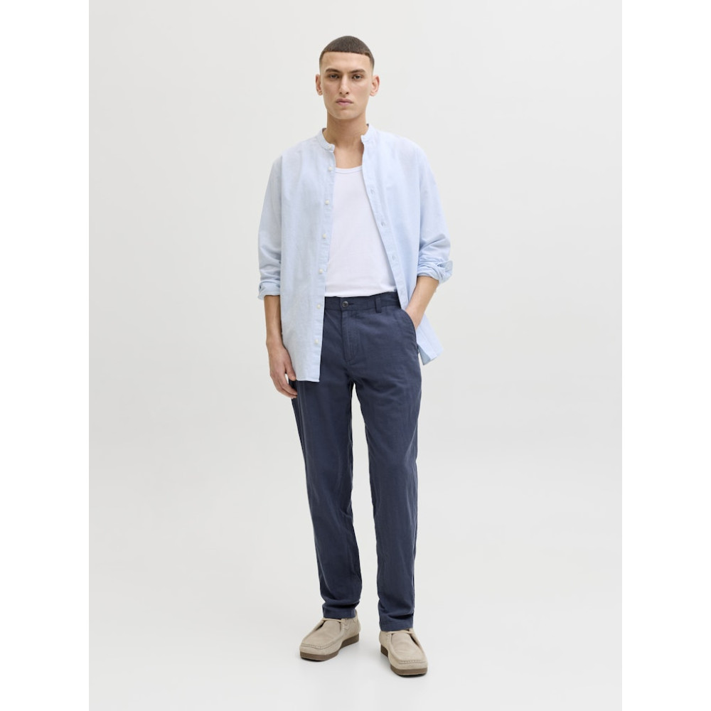 Jack and Jones Μπλε Παντελόνι Linen Blend- 12248604