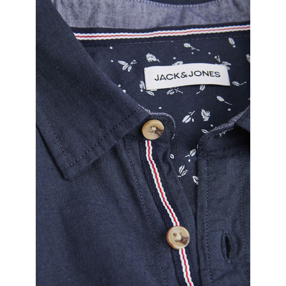 Jack and Jones Μπλε Πουκάμισο Linen Blend - 12248580
