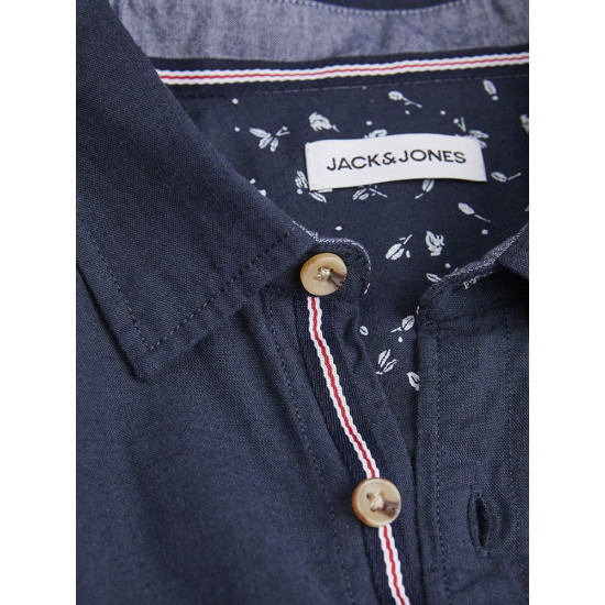 Jack and Jones Μπλε Πουκάμισο Linen Blend - 12248580