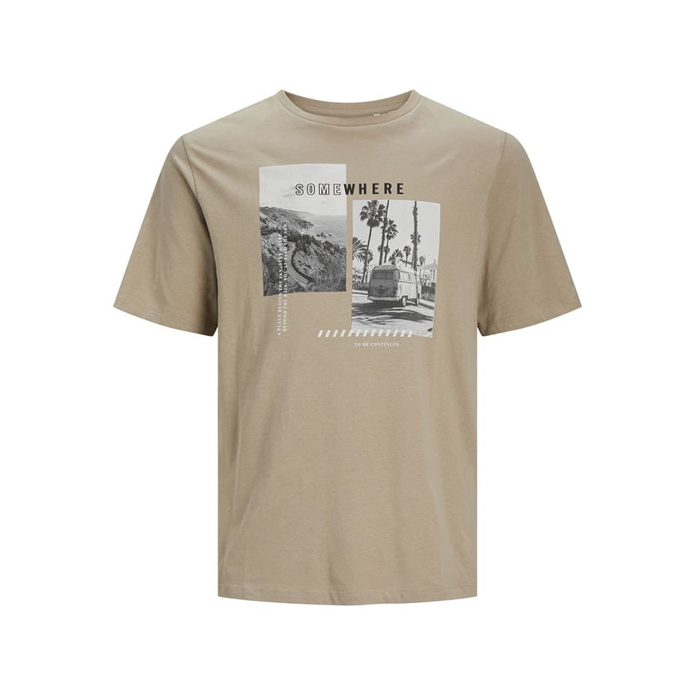 Jack and Jones Μπεζ T-shirt - 12250940