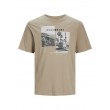 Jack and Jones Μπεζ T-shirt - 12250940