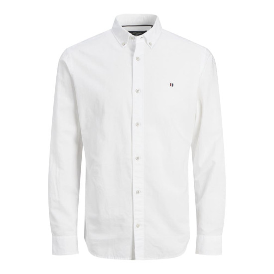 Jack and Jones Λευκό Πουκάμισο Linen Blend - 12250007