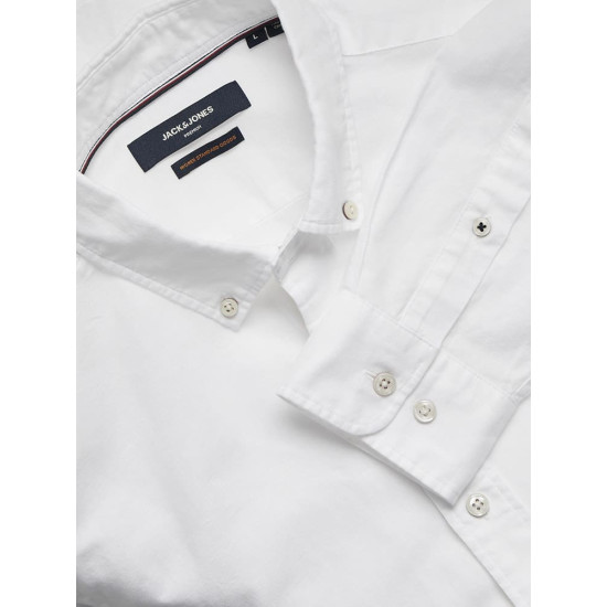 Jack and Jones Λευκό Πουκάμισο Linen Blend - 12250007