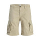 Jack and Jones Μπεζ Βερμούδα Cargo - 12274211